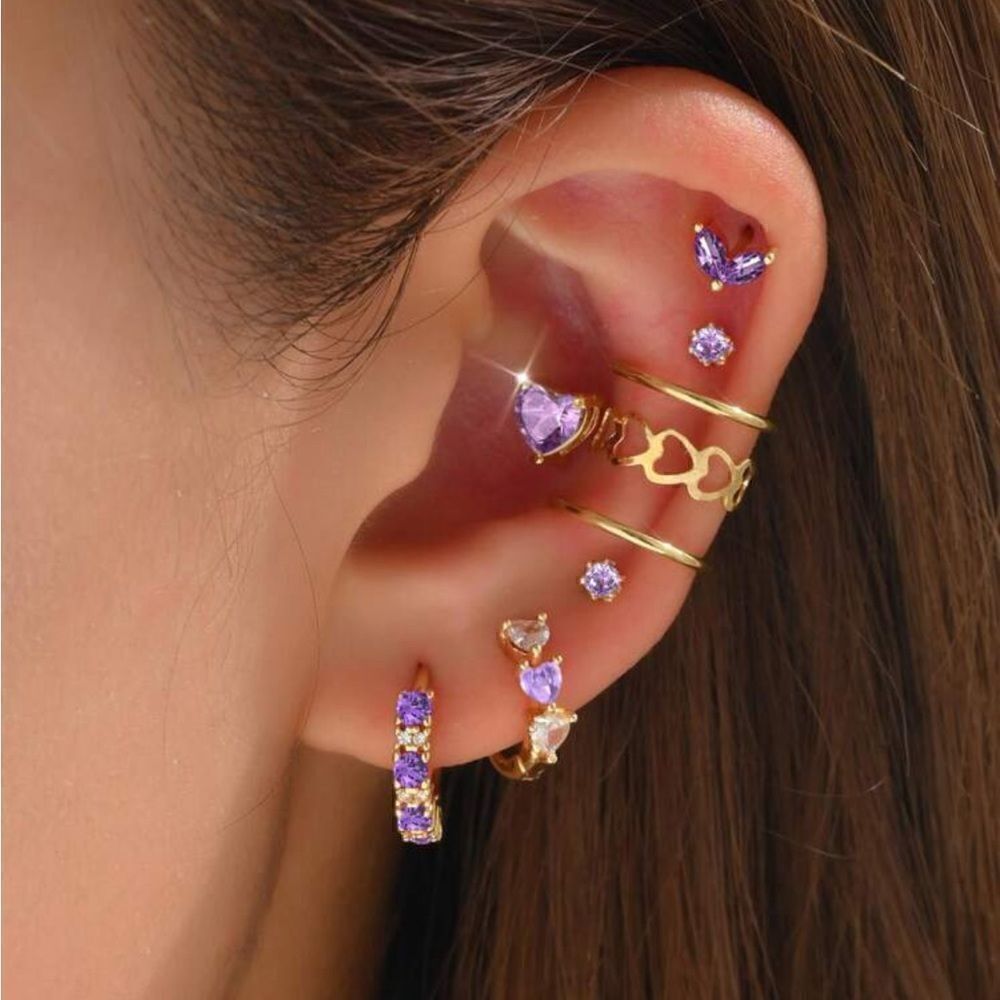 Diamond  stud  earrings  S318